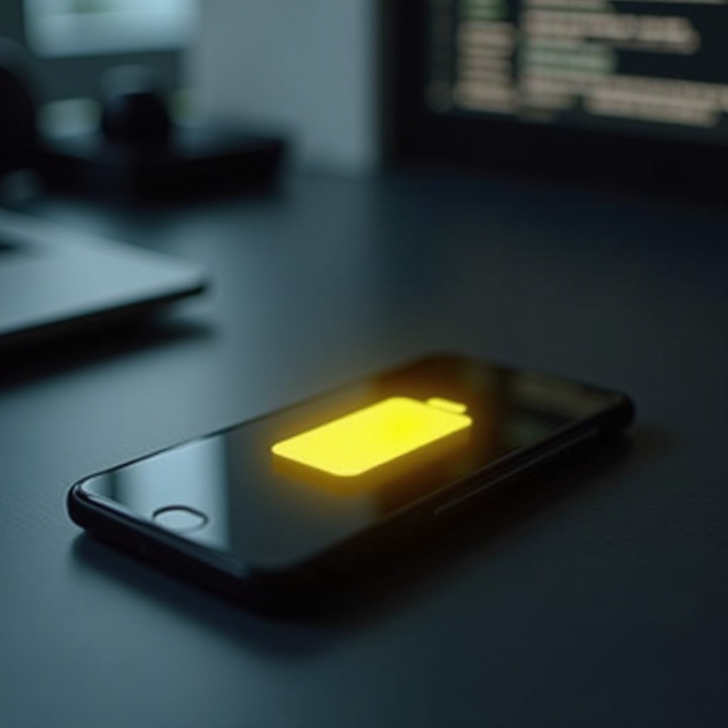 إيقاف البطارية الصفراء على الآيفون