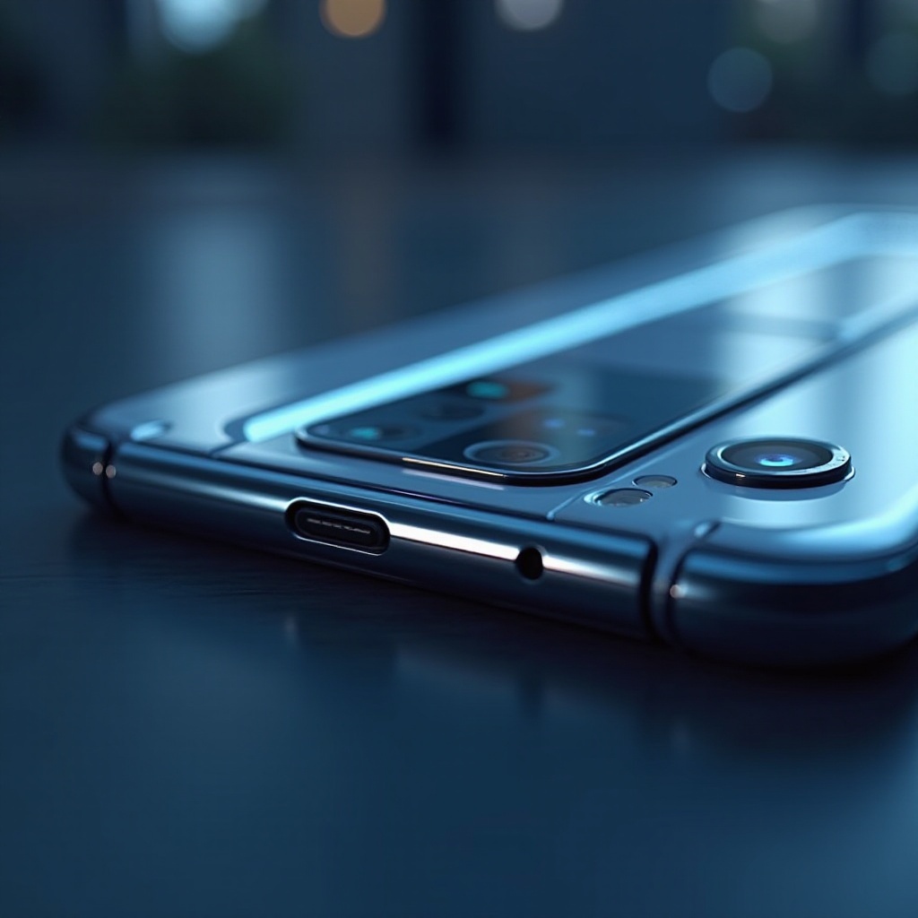 складка на складывающемся телефоне Samsung