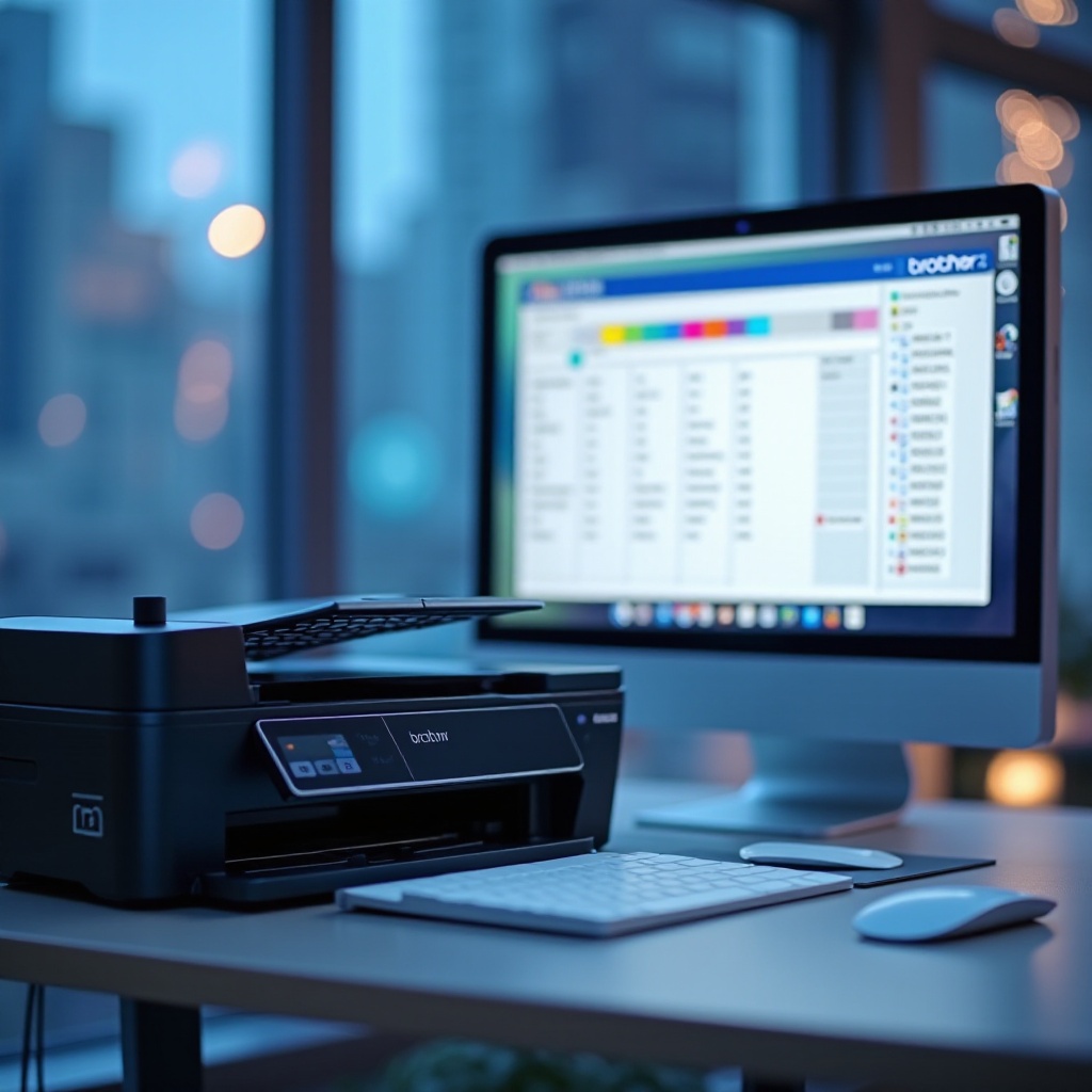 как проверить уровень чернил в принтере brother