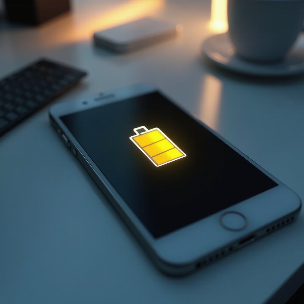 wyłącz żółtą baterię na iPhone