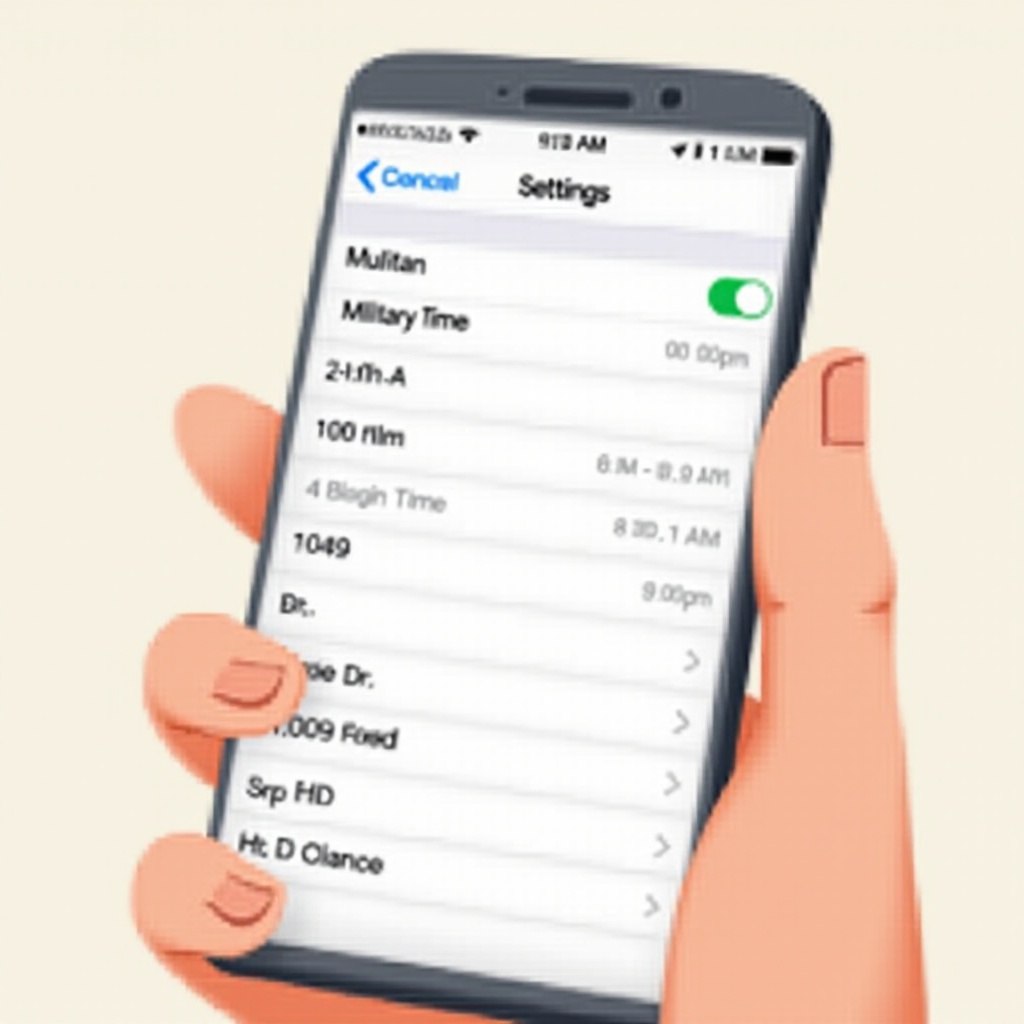 Как изменить время на телефоне на военное время